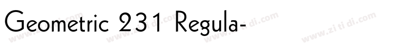 Geometric 231 Regula字体转换